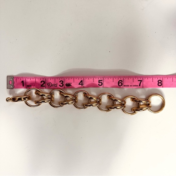 VITA FEDE Anneli bracelet Gold plated $650 chain links chunky statement Italy - Picture 6 of 8